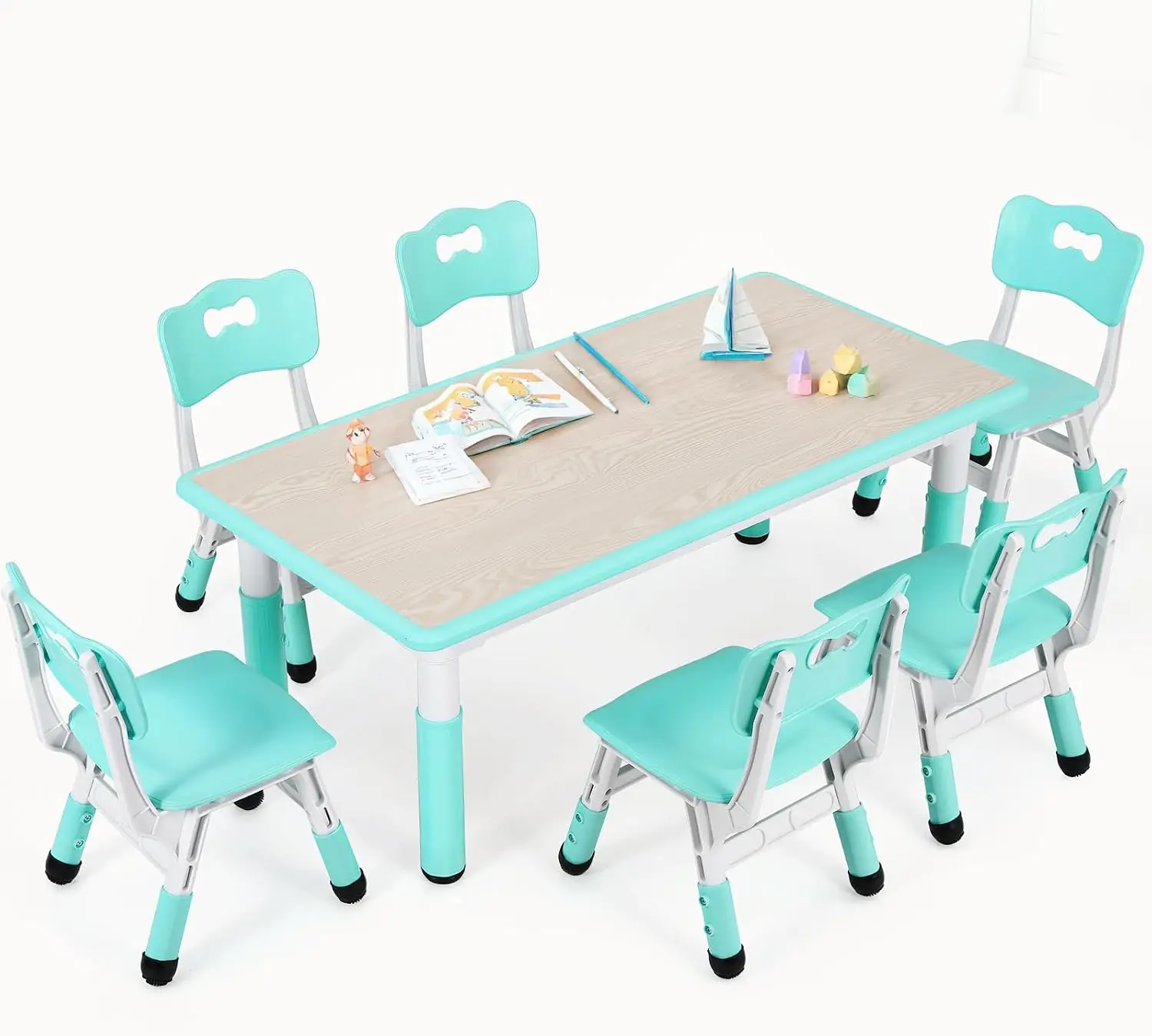 Art Craft For Preschoolers - Zestaw stołu i 6 krzeseł dla