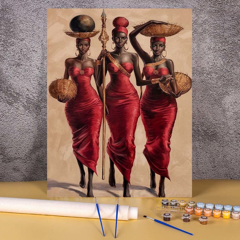 Art And Craft Numbers - Zestaw do malowania po numerach: Afrykanka,