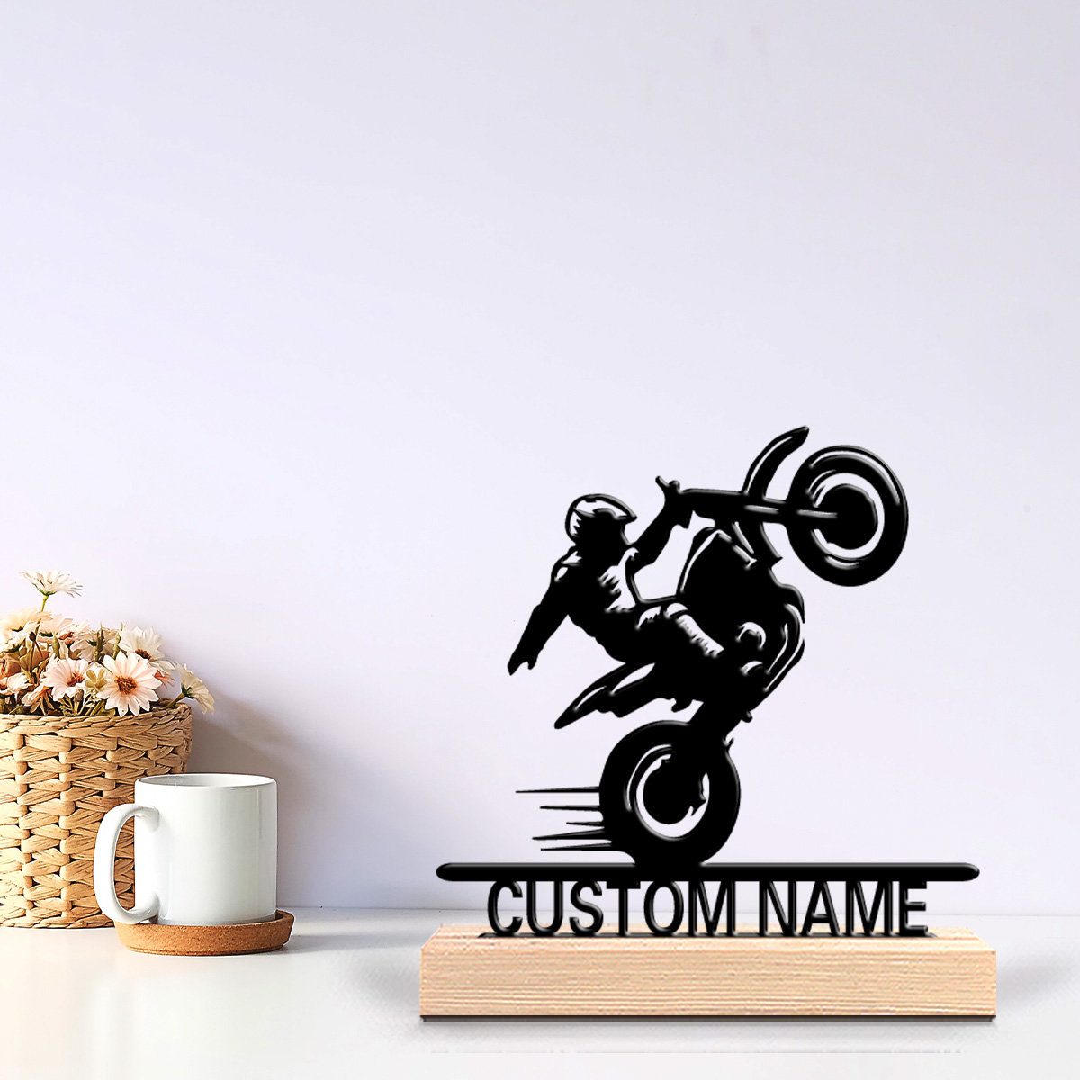 Art Craft Simple - 1 szt. Prosta metalowa statuetka motocykla