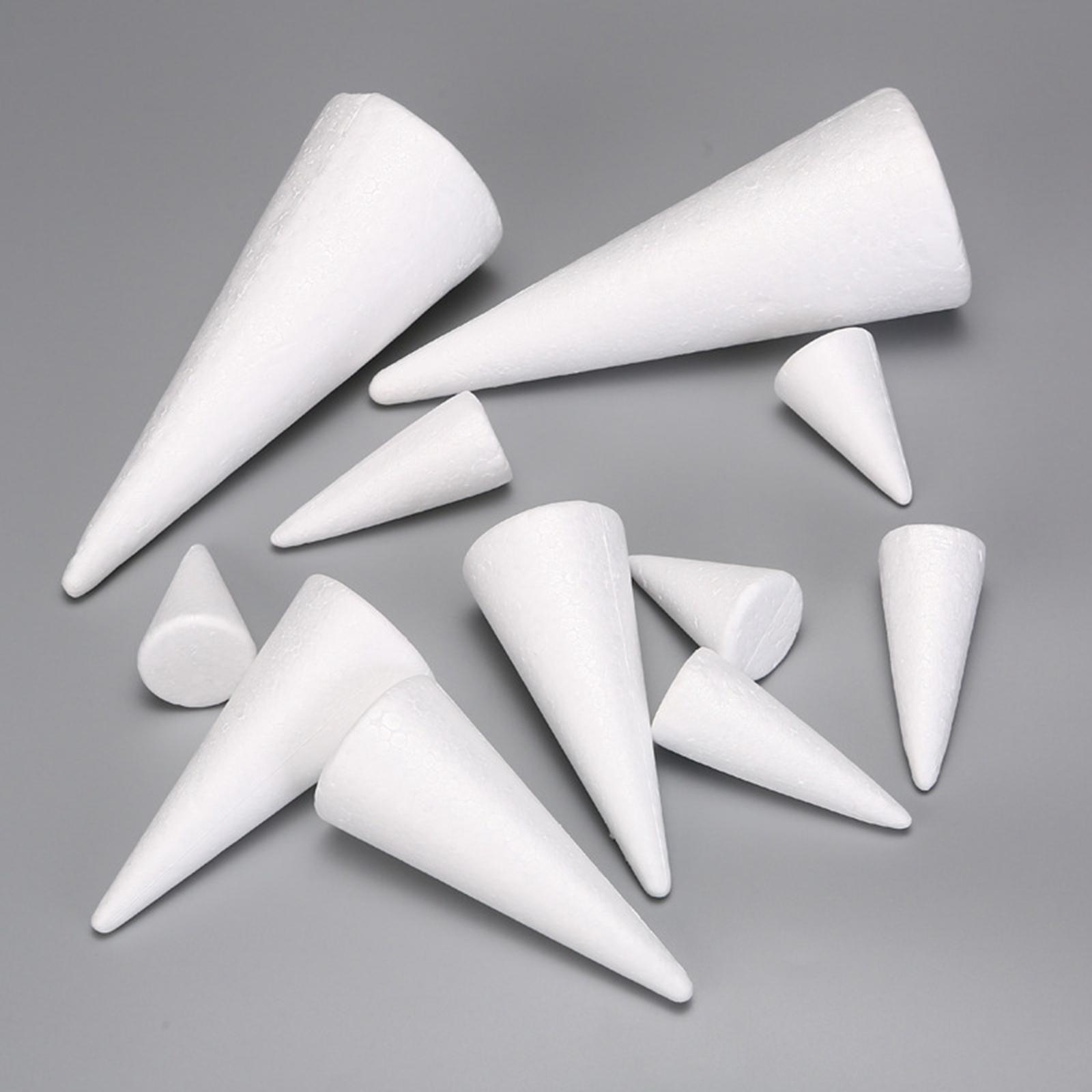 Art Craft Activities - 15 szt. białych stożków z pianki