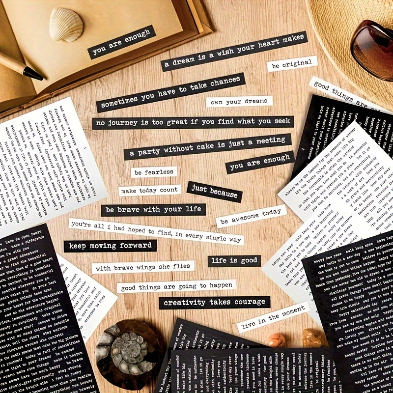 Art And Craft Photos - 406 szt. Inspirujące naklejki z cytatem