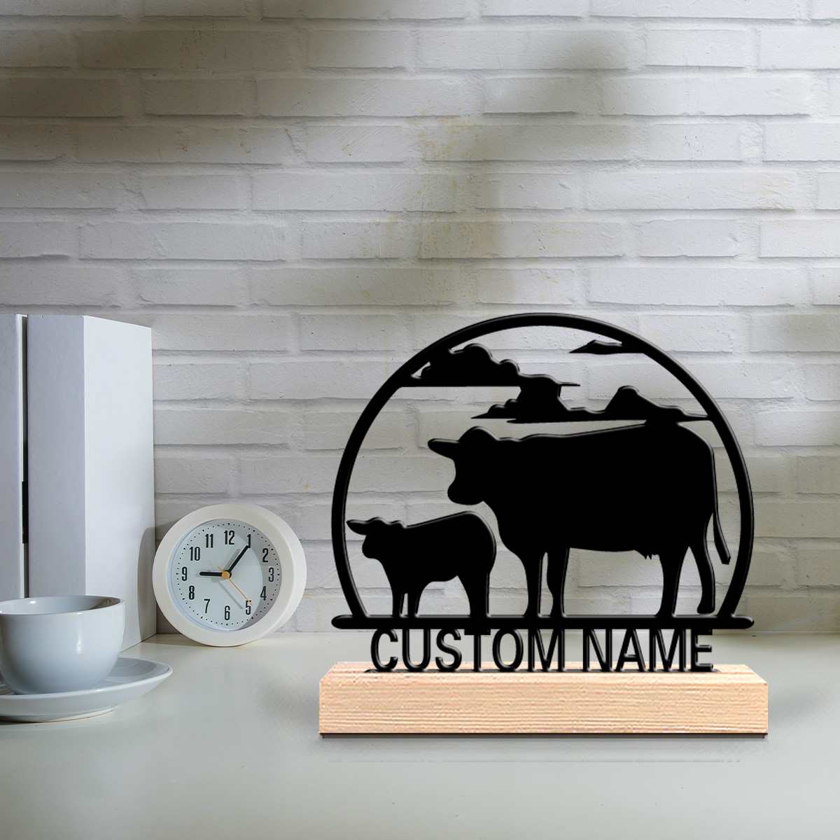 Art Crafts - 1 szt. Modna metalowa statuetka krowy