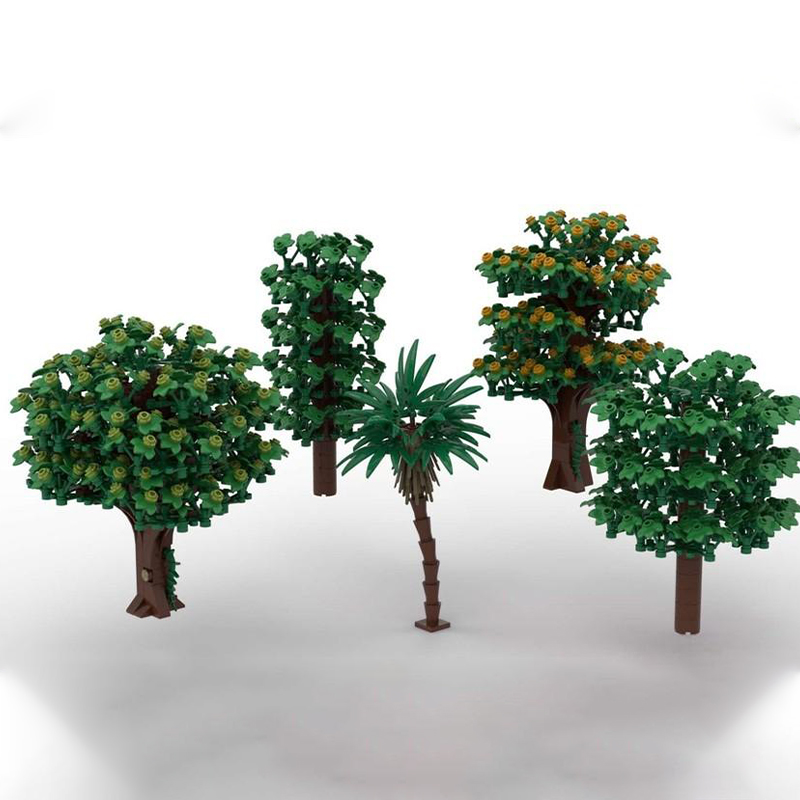 Art Craft Christmas Ideas - 2076 elementów MOC Zestaw Drzewek Model