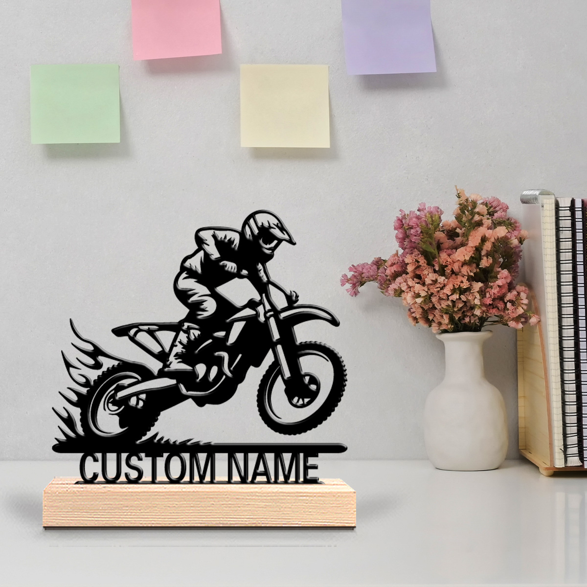 Art Craft Simple - 1 szt. Prosta metalowa figurka motocyklisty
