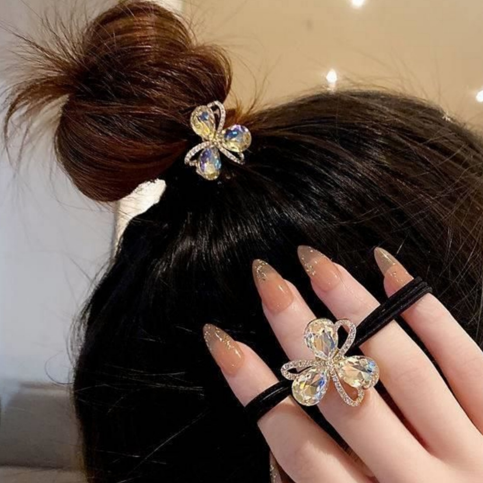 Art And Craft Hair - 1PC nowa błysk diamentowa opaska kwiatowa