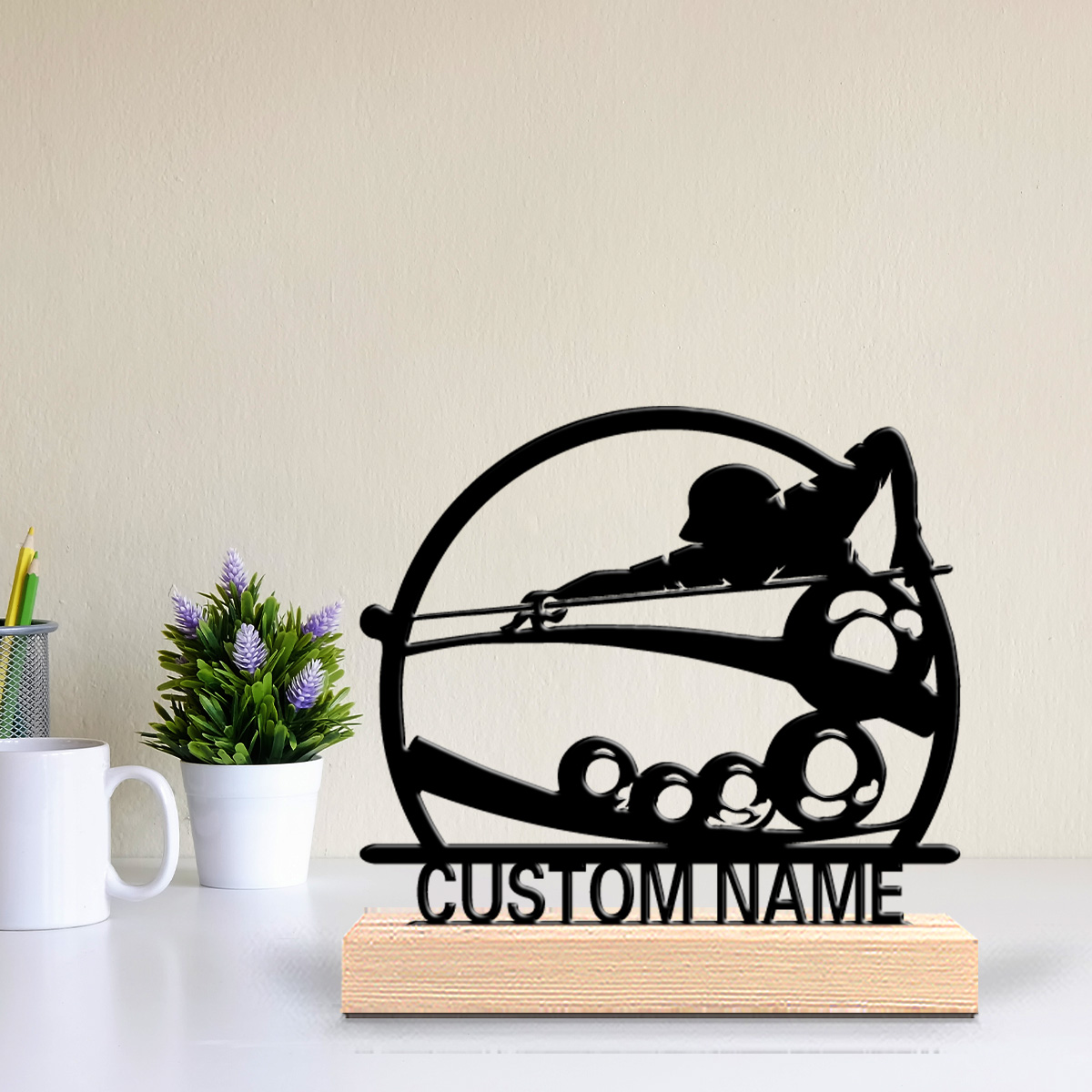 Art Craft Simple - 1 szt. Prosta blaszana statuetka golfowa
