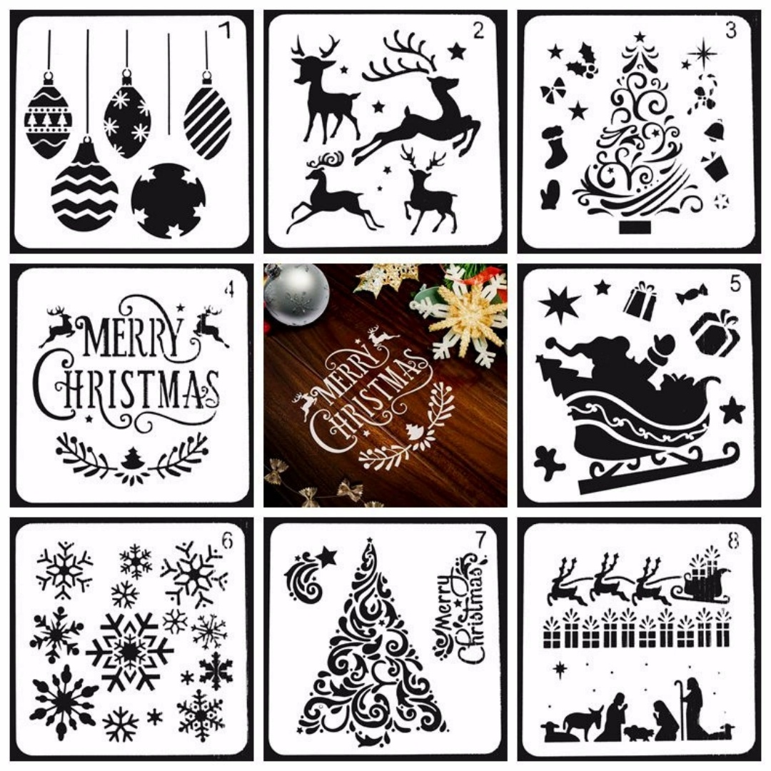 8/12/16 szt. Szablony do malow – Art And Craft Xmas Tree recenzja i cena