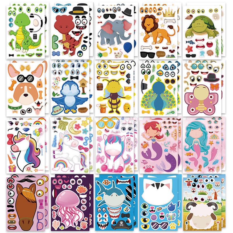 12/24 Arkusze Naklejki na twar – Art And Craft Zoo Animals recenzja i cena