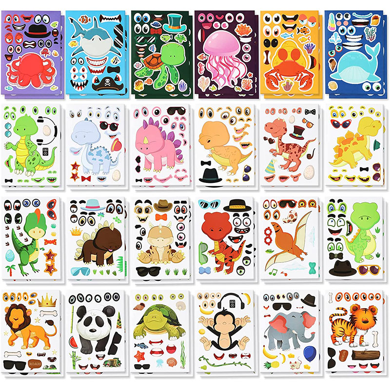 12/24 Arkusze Naklejki na twar – Art And Craft Zoo Animals recenzja i cena