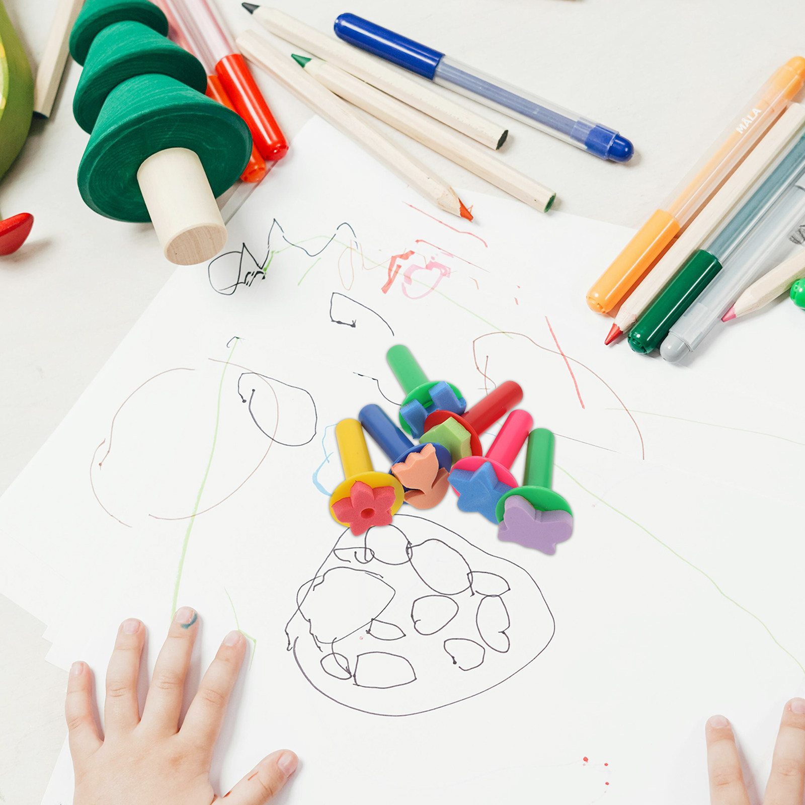 6 szt. dziecięcych pędzli z gą – Art Craft For Preschoolers recenzja i cena