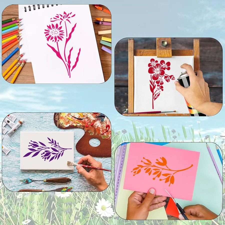 18 szt. Szablony kwiatowe i li – Art Craft Activities recenzja i cena